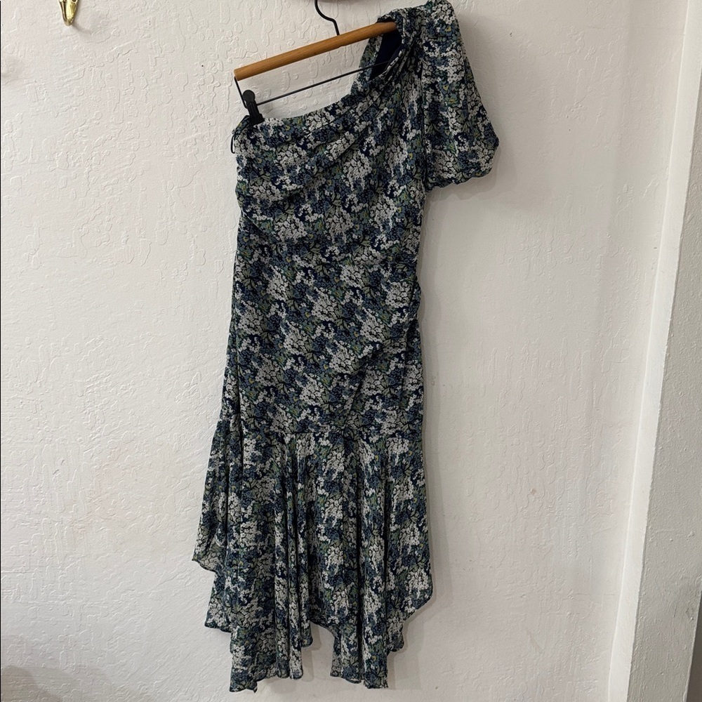 ASTR The Label SANTORINI DRESS Blue Green Yellow MIDI White Small - Picture 3 of 6